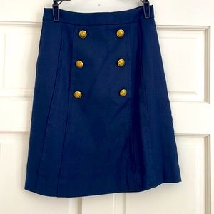 JCrew Navy Sailor Skirt. A-Line